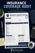 Insurance Coverage Audit | Printable XLSX | Business Attire