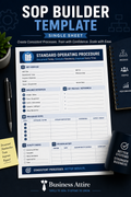 SOP Builder Template | Printable PDF + DOCX | Business Attire