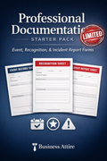 Professional Documentation Starter Pack (Incident Report, Recognition Sheet, & Event Record Bundle *Single Use)
